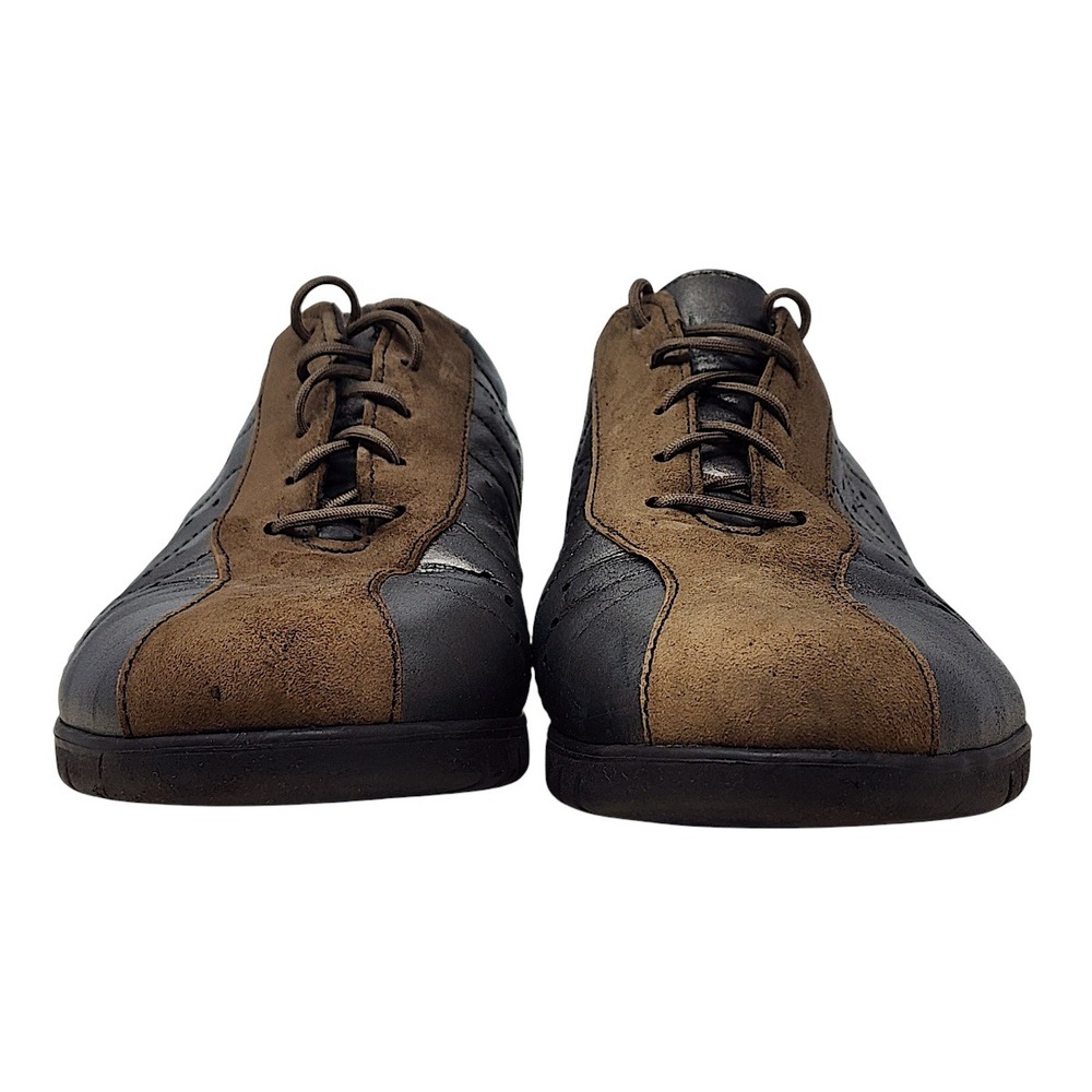 Munro Sport Sneaker 9.5 Women Tori Oxford Pewter Brown Leather Suede Comfort USA - Picture 4 of 13